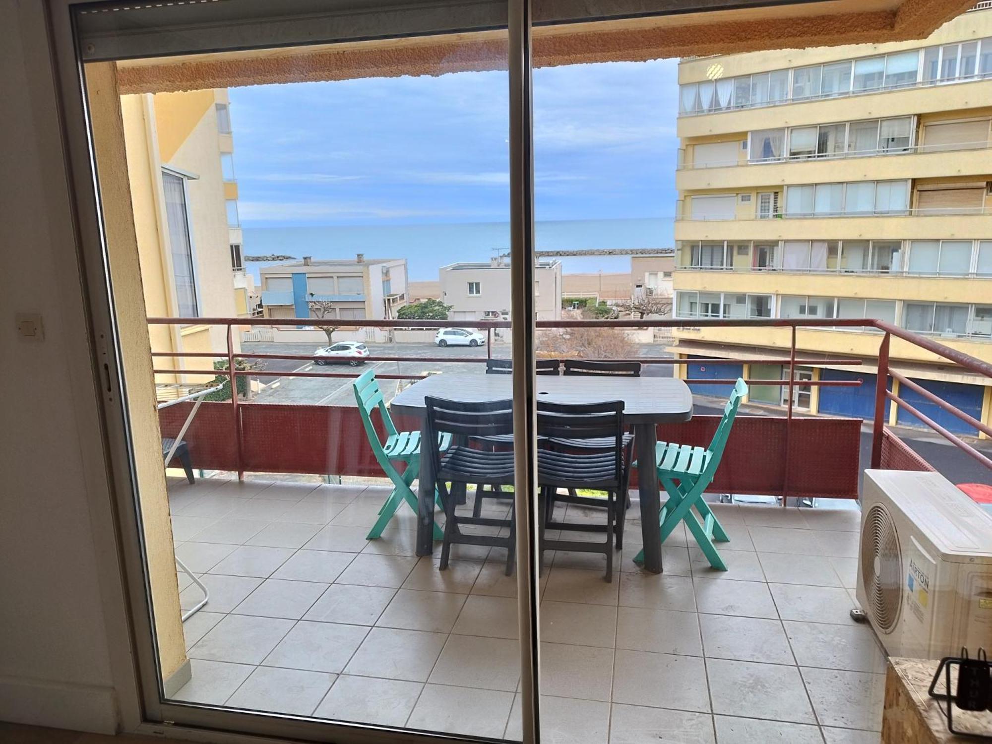 T3 Vue Mer Avec Acces A La Plage, Wifi, Clim - Dansnotreappart-Com - Valras-Plage Exteriör bild
