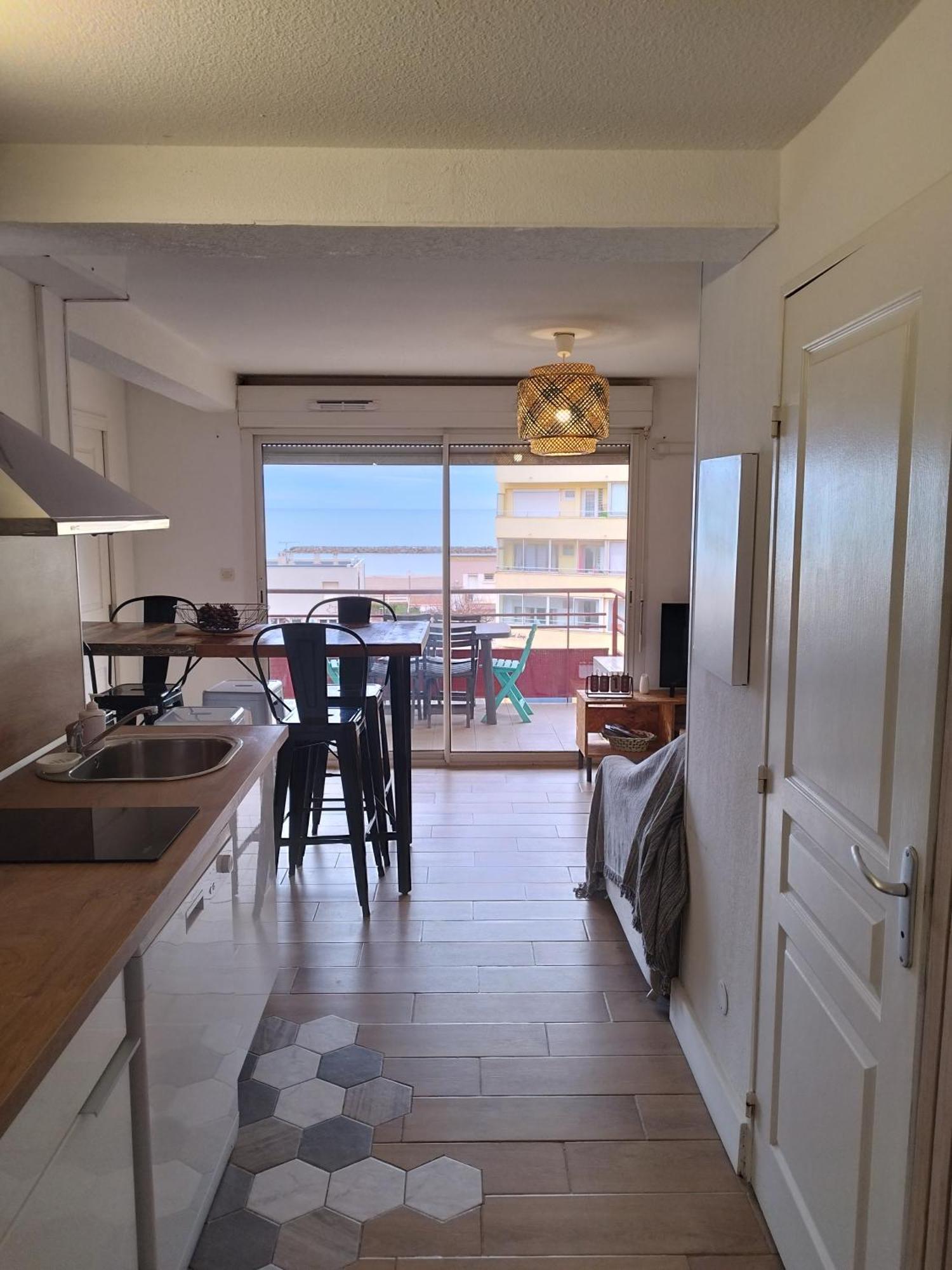 T3 Vue Mer Avec Acces A La Plage, Wifi, Clim - Dansnotreappart-Com - Valras-Plage Exteriör bild